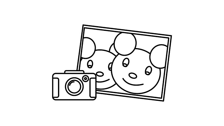Camera with frame icon Drawing by Redlio Designs
