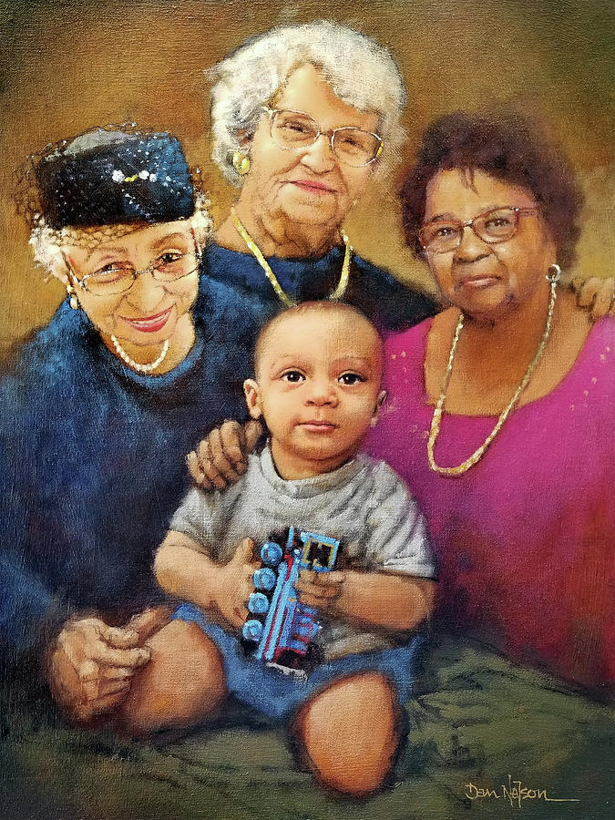 Cameron And Three Greats Painting
