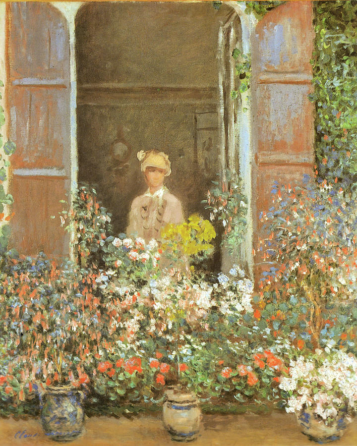 Camille At Window, Argenteuil 1873 Painting By Claude Monet - Fine Art 