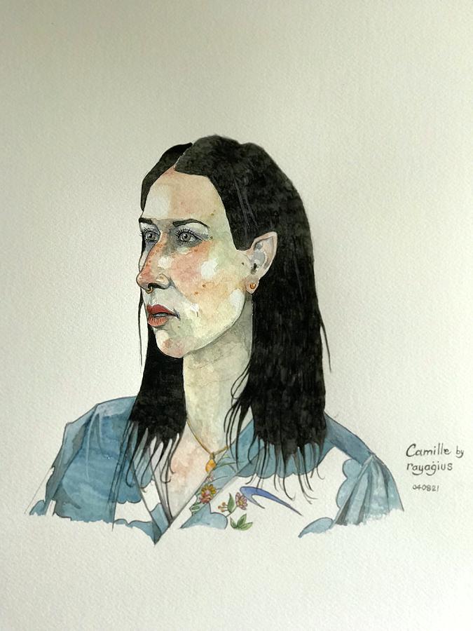 Camille in Colour Painting by Ray Agius