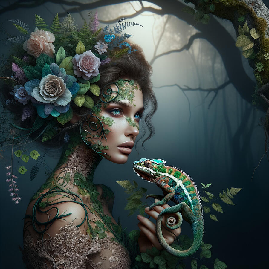 Fantasy Digital Art - Camille  by MiArte