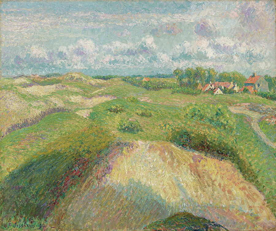 Camille Pissarro 1830 1903 The dunes in Knokke, sun effect Painting by MotionAge Designs