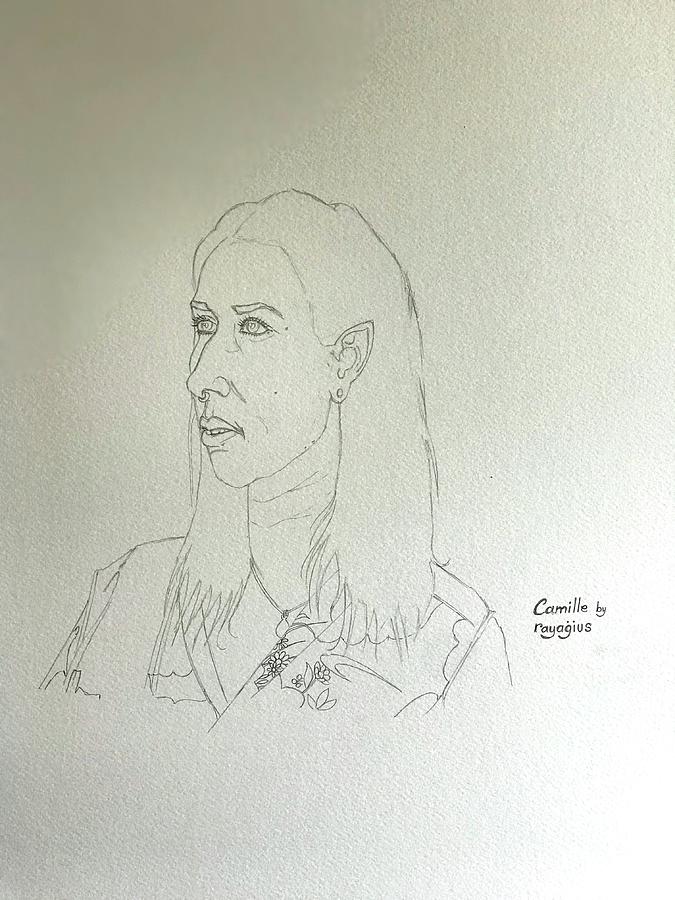 Camille W-I-P Drawing by Ray Agius