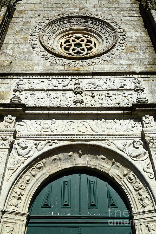 Caminha Igreja Matriz entrance facade Portugal Photograph by James Brunker