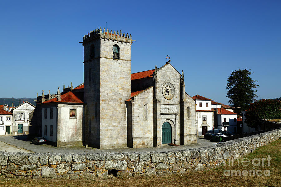 Caminha parish church and city walls Portugal Photograph by James Brunker