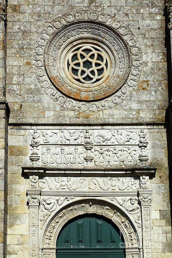 Caminha parish church entrance facade Portugal Photograph by James Brunker