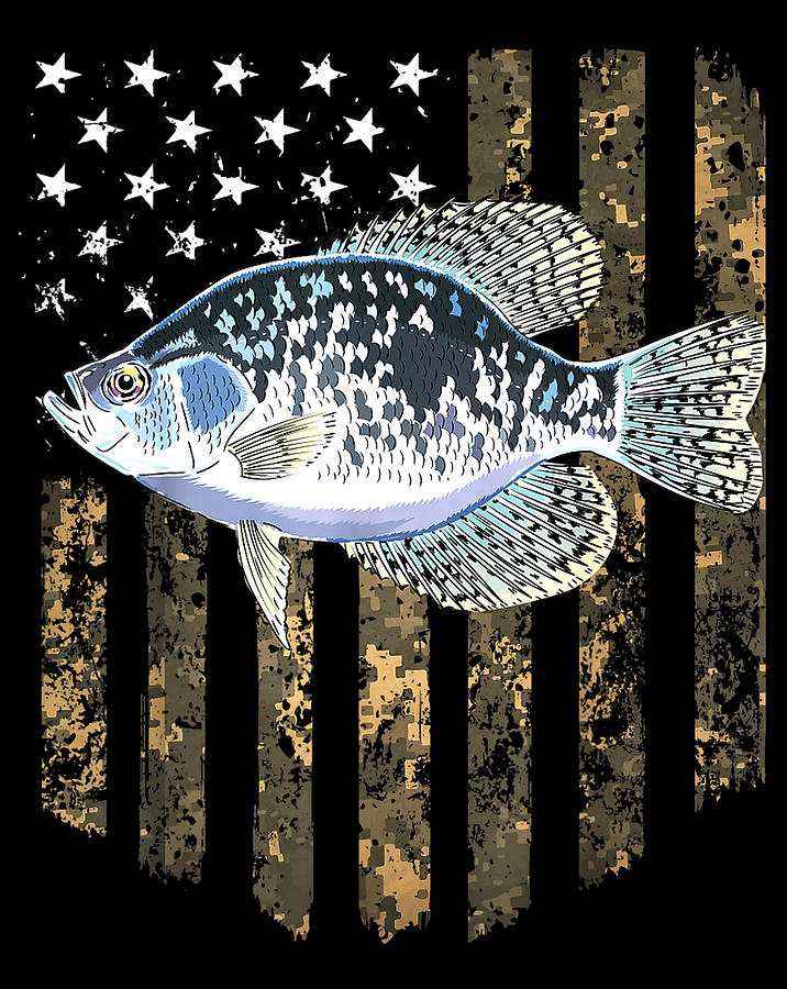 Camo American Flag Crappie Fishing 4th Of July .png Digital Art by Minh ...