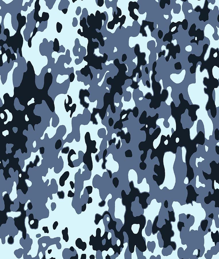 CAMOUFLAGE. Blue, Black. Digital Art by Tom Hill - Fine Art America