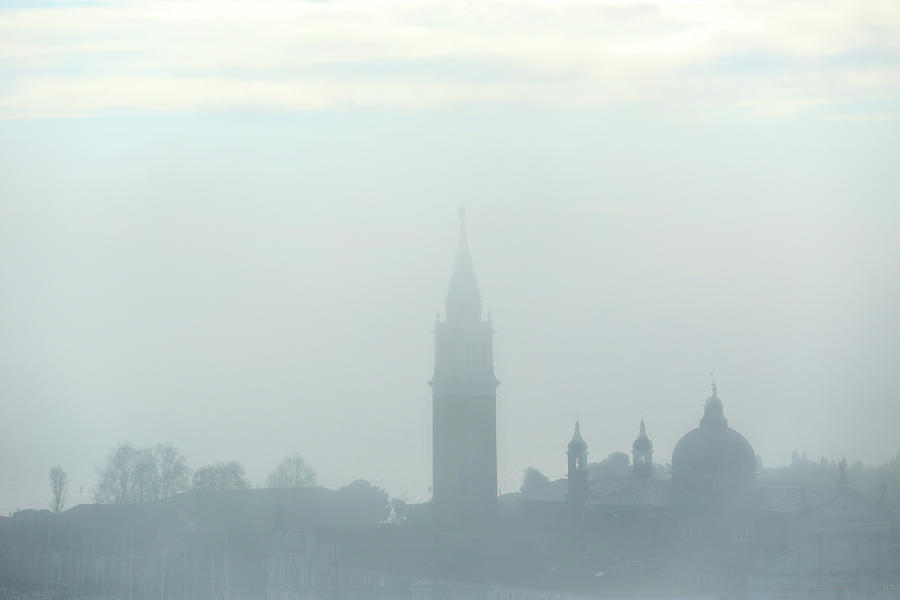 Campanile Bell Tower Through The Fog Photograph