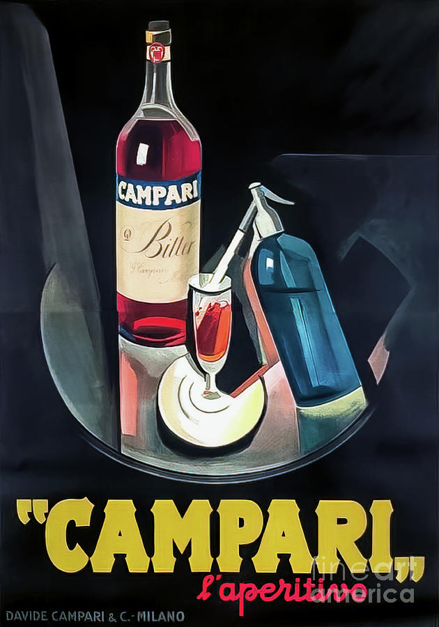 Campari Aperitif Art Deco Drinks Poster 1926 Drawing by M G Whittingham