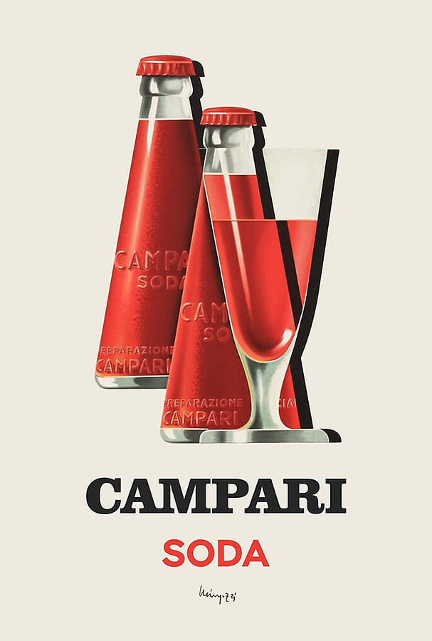 Campari Soda - Vintage Italian advertising poster by Mingozzi, 1950 ...