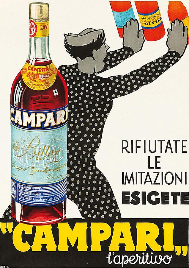 Campari Drawing by Vintage - Fine Art America