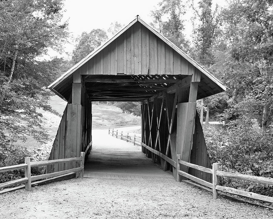Campbells Covered Bridge 8x10 B W 1 Photograph by Joseph C Hinson