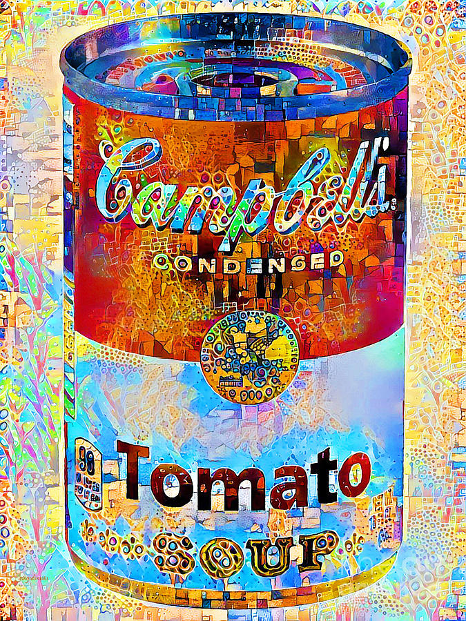 Campbells Tomato Soup in Contemporary Vibrant Happy Color Motif 20200503 Photograph by Wingsdomain Art and Photography