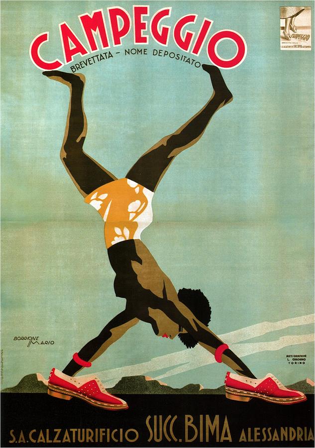 Campeggio - Camp Shoe Advertisement - Vintage Advertising Poster Digital Art by Studio Grafiikka