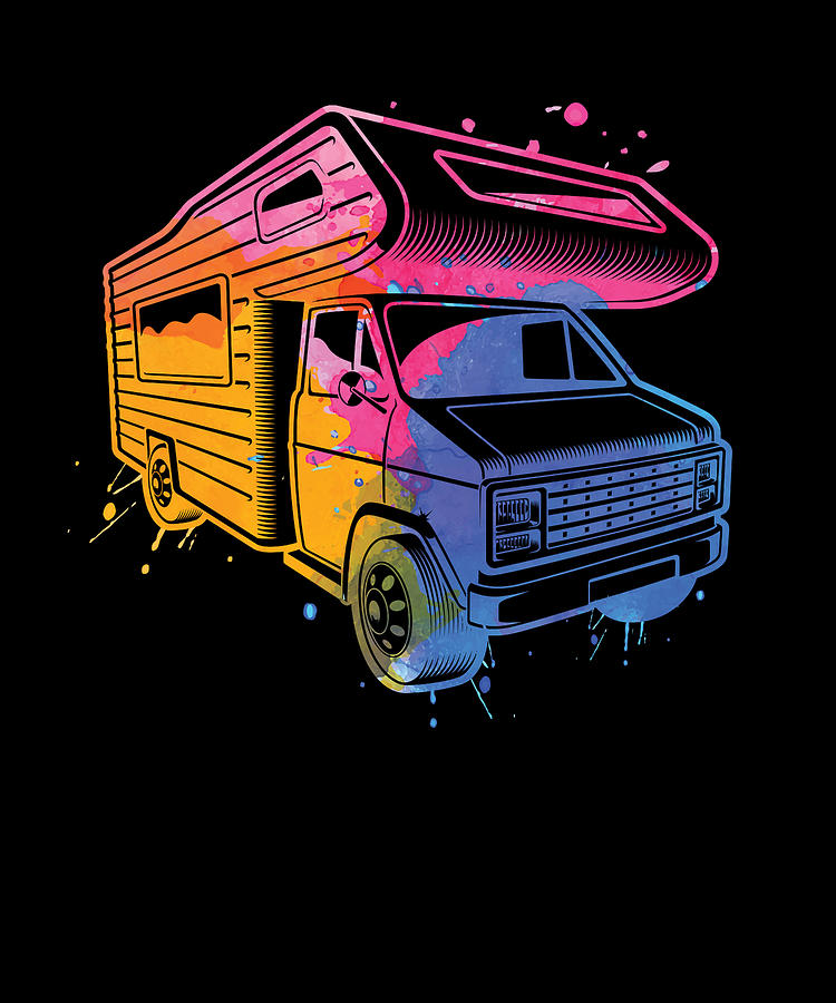 Camper Van Life Vanlife Digital Art by Grance UG Haftungsbeschraenkt ...