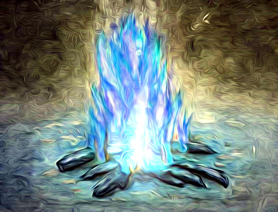 Campfire Blues Digital Art by Ronald Mills