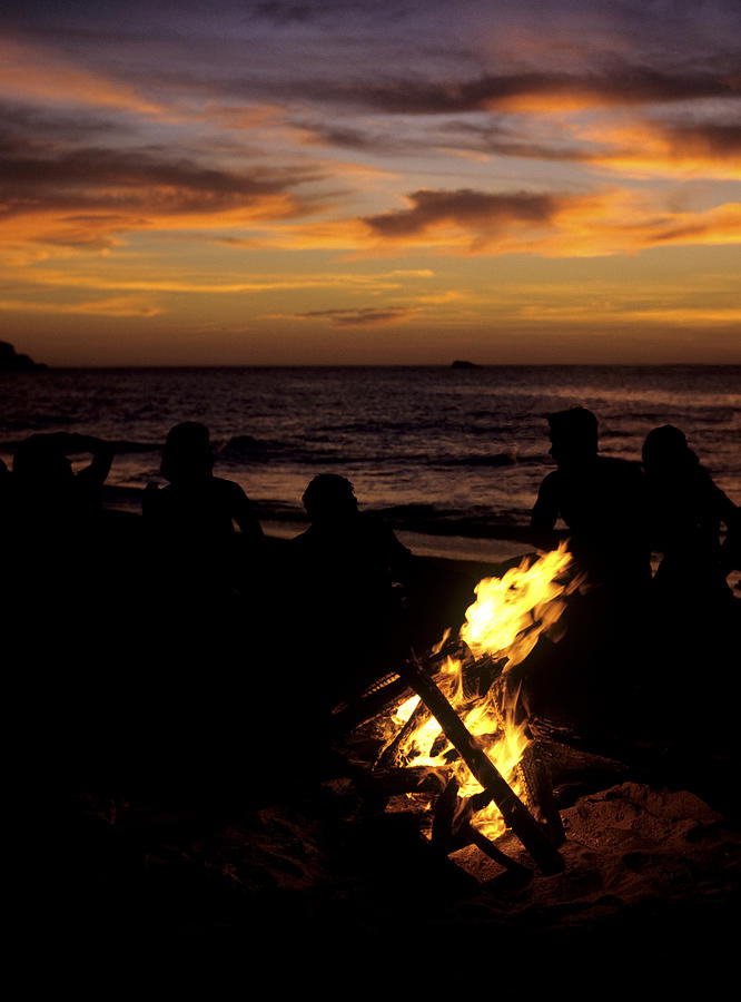 Campfire On The Beach Photograph by FabioFilzi
