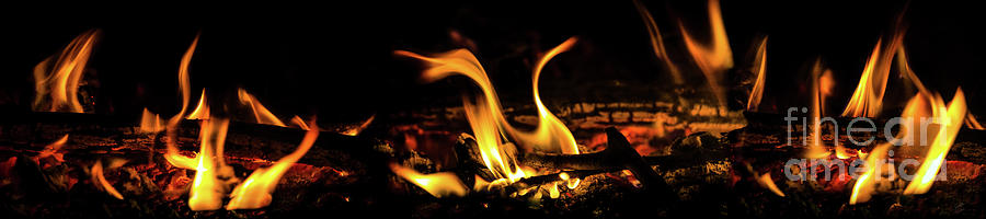 Campfire Panorama Photograph by Jennifer White