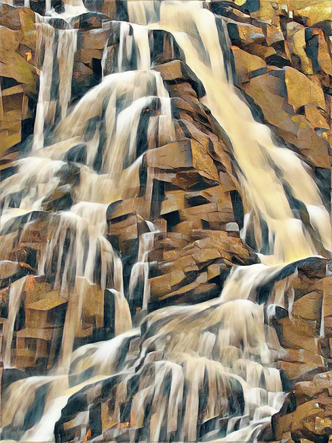 Campgaw Falls Abstract Photograph by Bearj B Photo Art