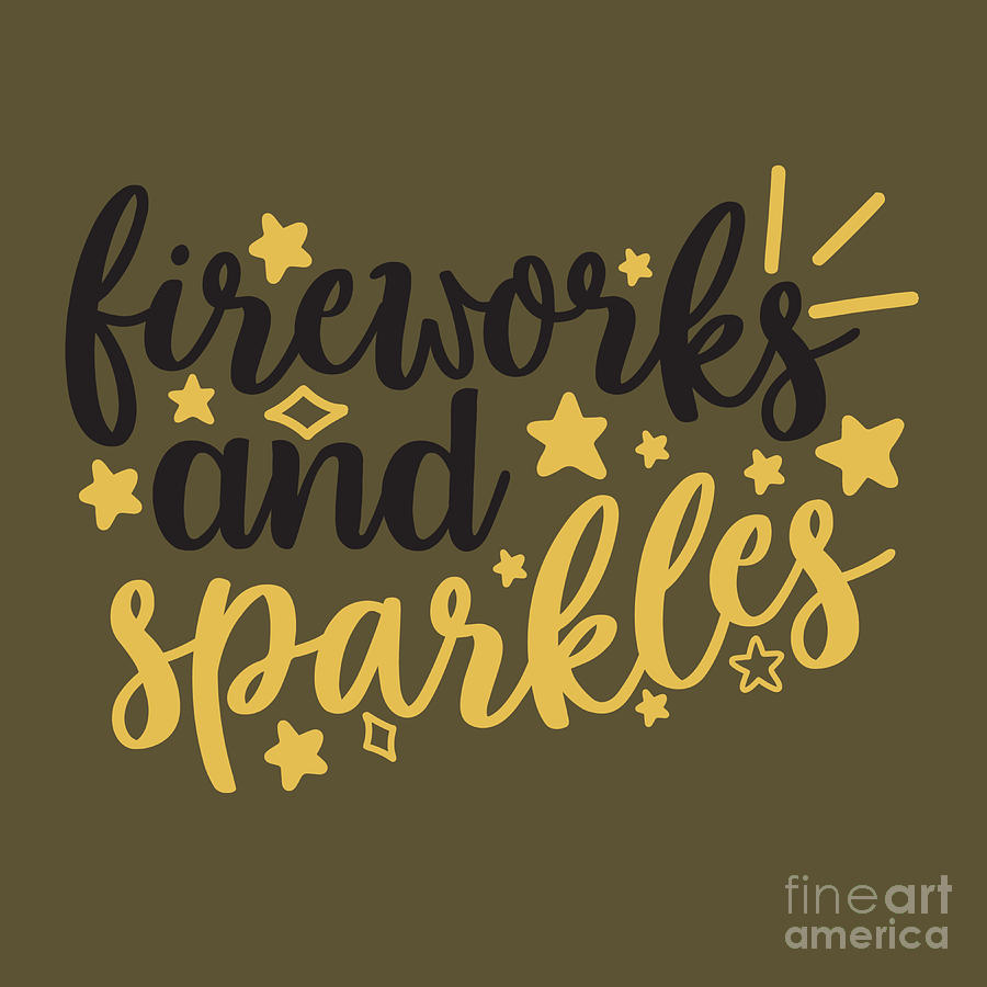 Camping Digital Art - Camping Gift Fireworks And Sparkles by Jeff Creation