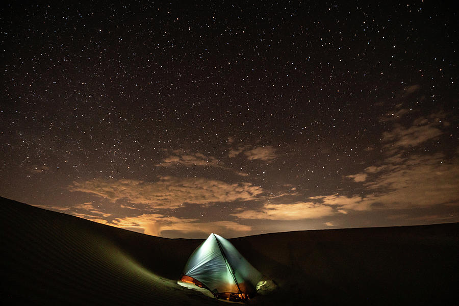 Camping on the sand dune Photograph by Philip Cho