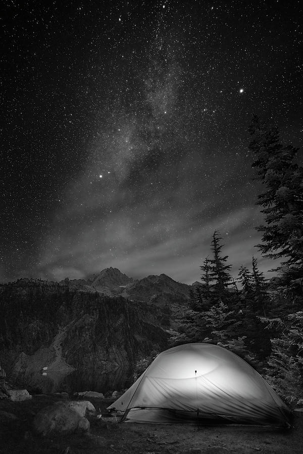 Camping Over Snow Lake Photograph by Chris Pappathopoulos