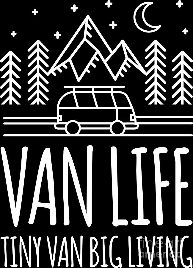 Camping RV Van Life Outdoor Travel Adventure Gift Digital Art by ...