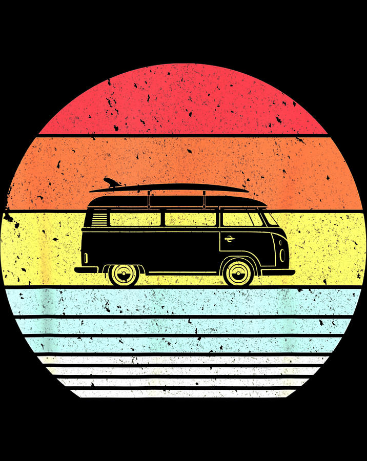 Camping Shirt Retro Style Camper Van png  Digital Art by 