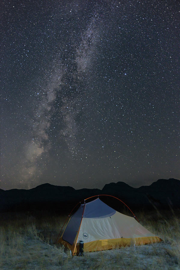 Camping under the Milkyway Photograph by Chris Pappathopoulos