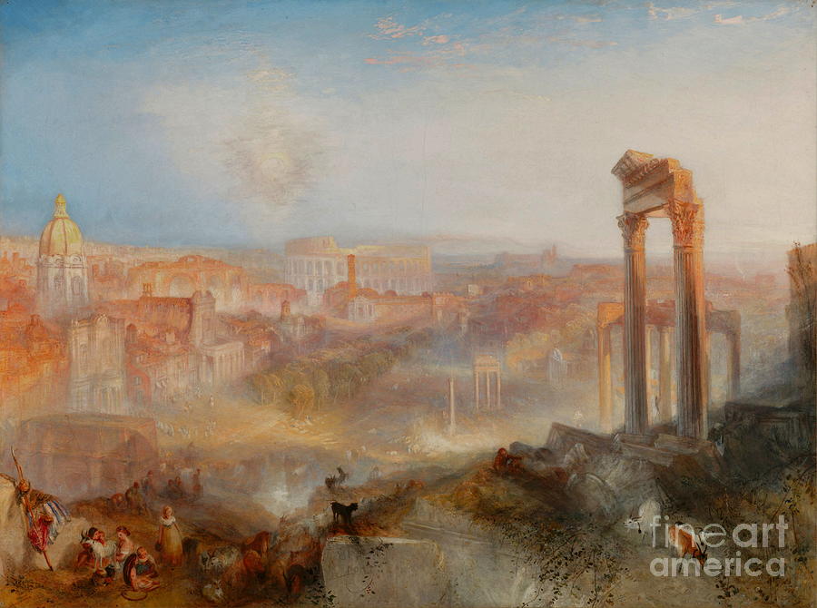 Campo Vaccino in Modern Rome Painting by William Turner