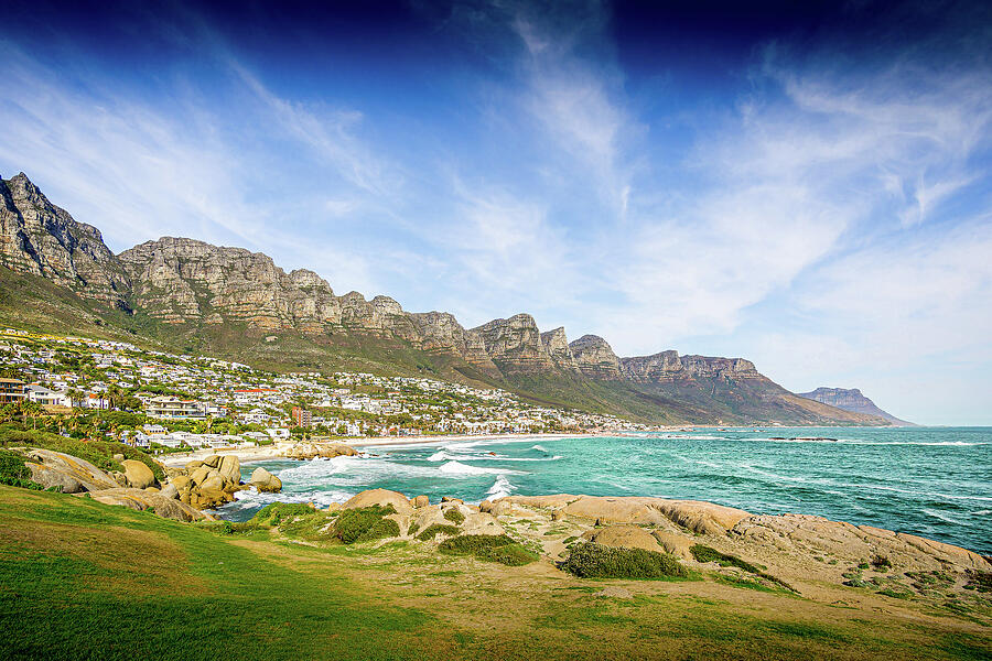 Camps Bay And Twelve Apostles Of Table Mountain At Cape Town, South 