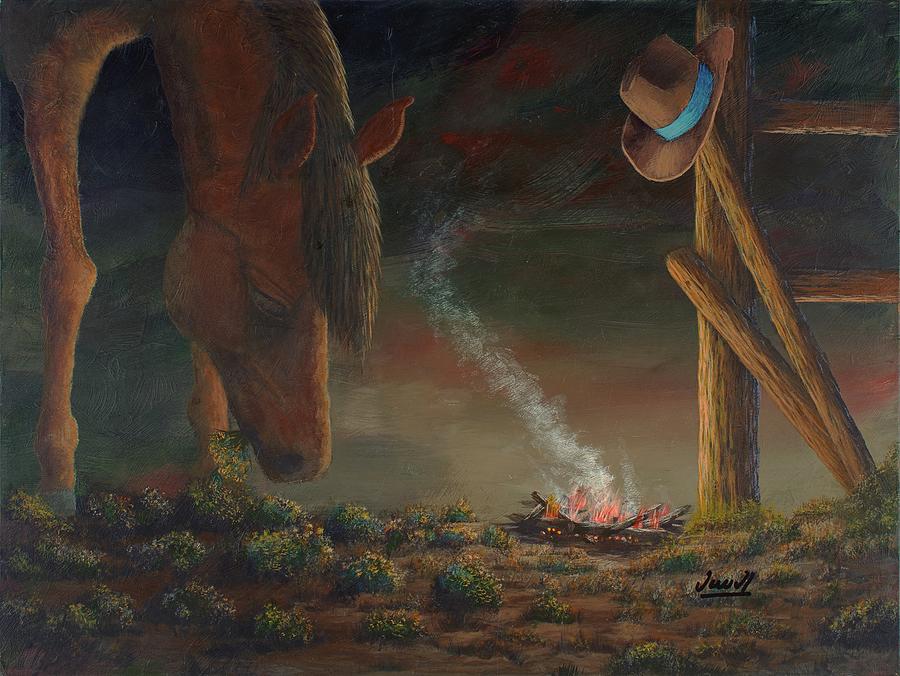 Campsite Painting by David Jewell