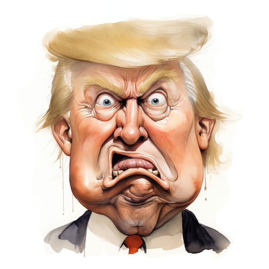 Donald Trump Painting - Can these eyes lie ? by My Head Cinema