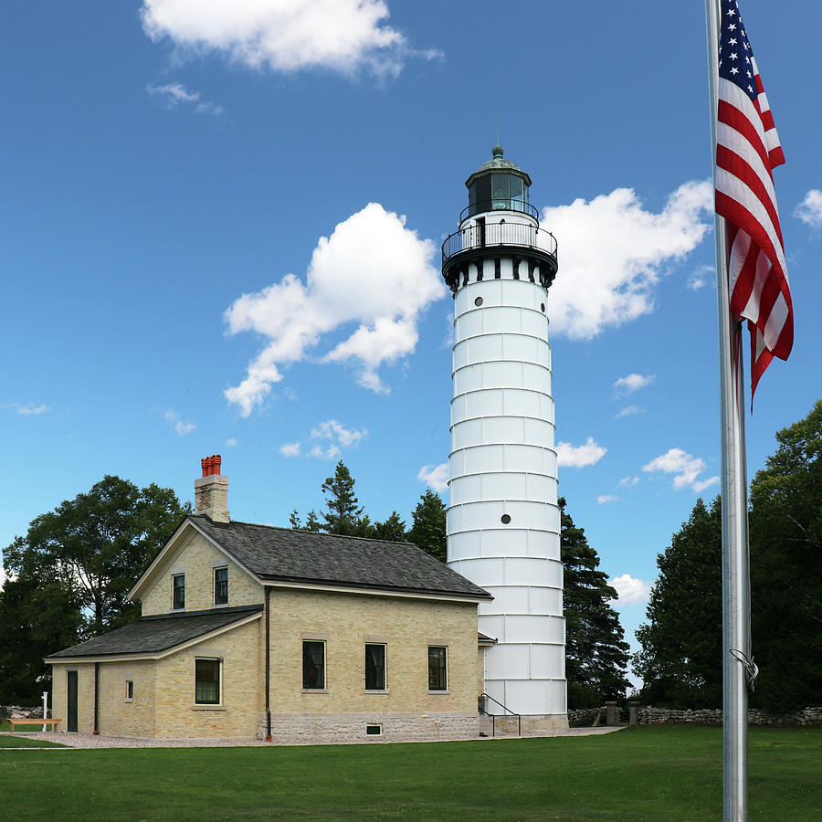 Cana Island Light Station at 150 Square Photograph by David T Wilkinson