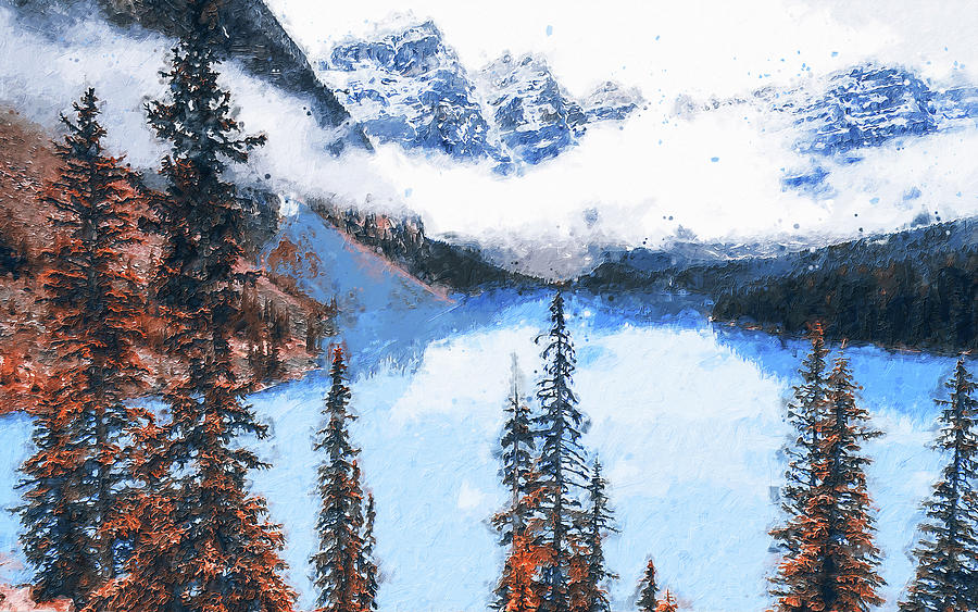 Canada, Moraine Lake - 01 Painting by AM FineArtPrints
