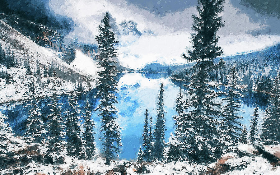 Canada, Moraine Lake - 02 Painting by AM FineArtPrints