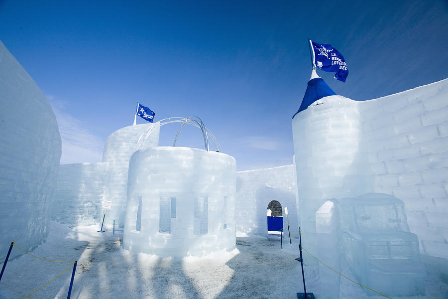 Canada, Quebec, Quebec City, Winter Carnival, Ice Palace Photograph by Stuart Gregory