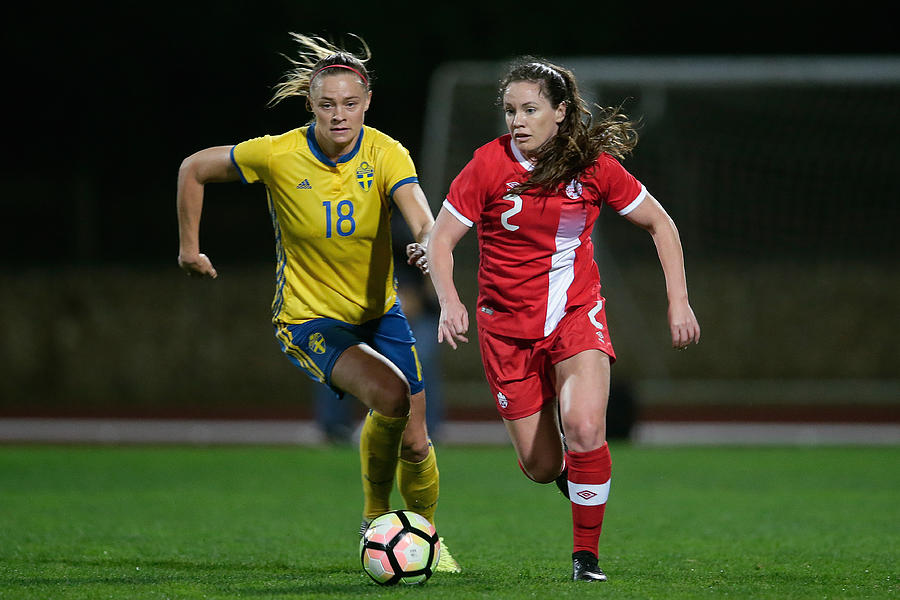 Canada  v Sweden  -Algarve Cup Women Photograph by Soccrates Images