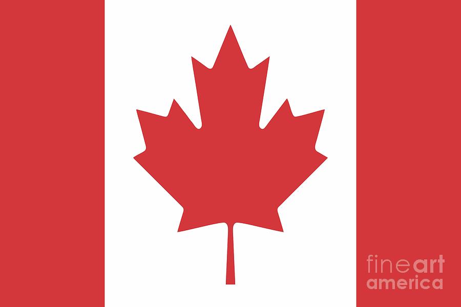 Canadian Canada Flag Mixed Media by Queen Elizabeth ll