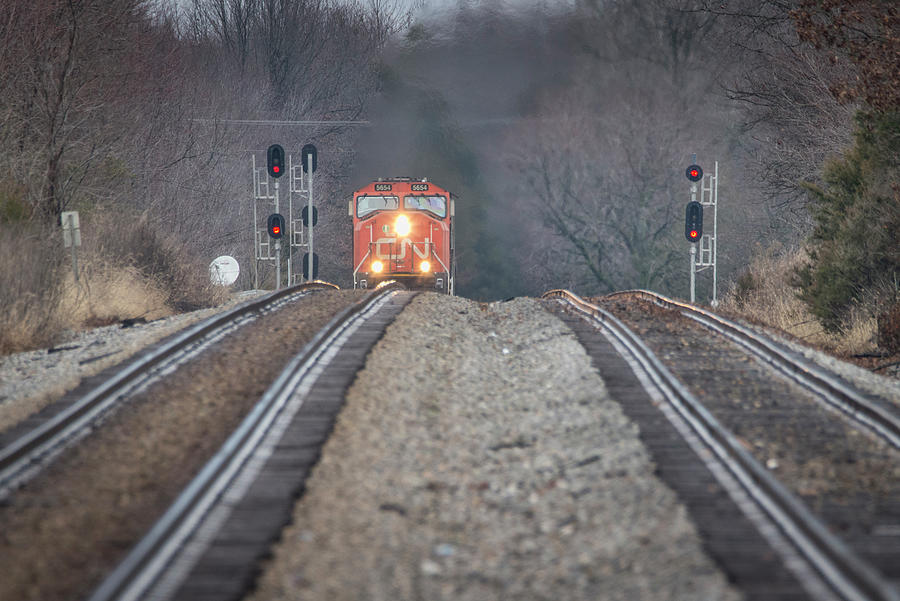 Canadian National 5654 as it leads the way on CSX K445 Photograph by Jim Pearson
