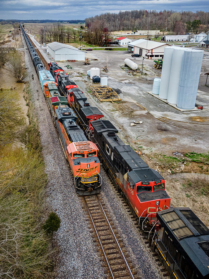 Canadian National and BNSF on the CSX Henderson Subdivision Photograph by Jim Pearson