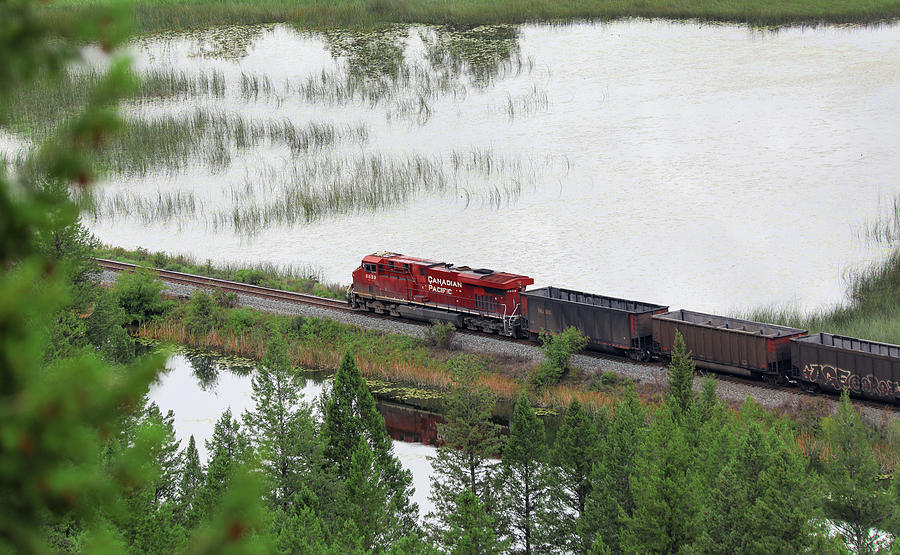 Canadian Pacific Train Crossing Kootenay River Photograph by Dan Sproul