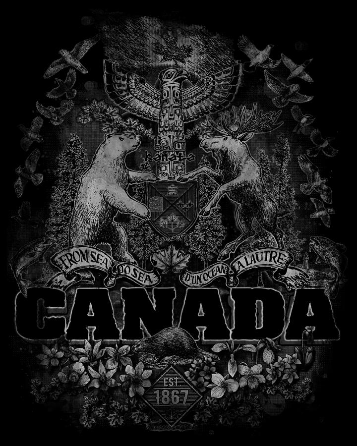 Canadian Patriot in grey Digital Art by Christopher Cox