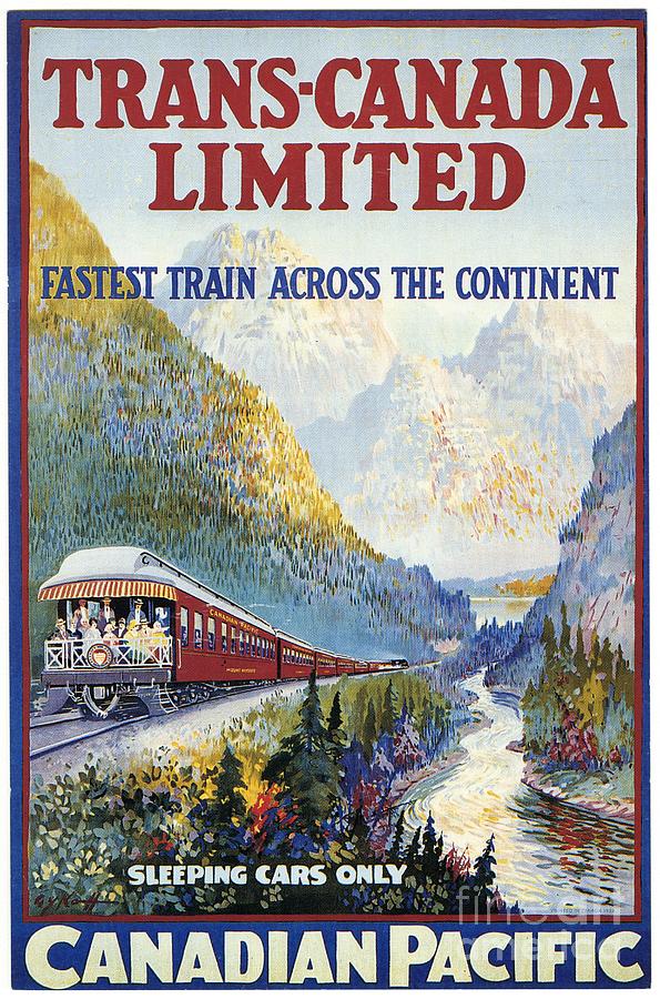 Canadian Railroad Poster Drawing by Granger