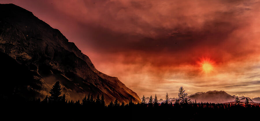 Canadian Rockies Fire Photograph by Norma Brandsberg