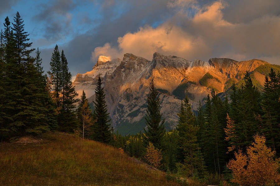 Banff National Park Photograph - Canadian Rockies Mountain Sunset by Stephen Vecchiotti