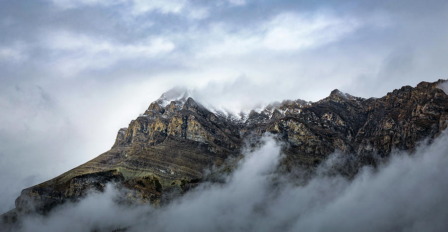 Canadian Rocky Mountains In The Clouds Photograph by Dan Sproul - Fine ...