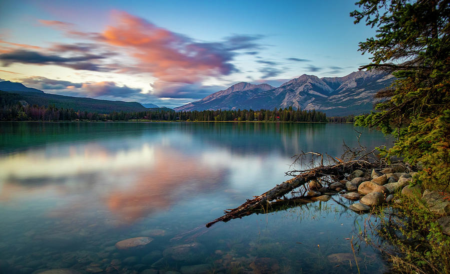 Canadian Rocky Mountains Sunset Reflection Photograph by Dan Sproul ...