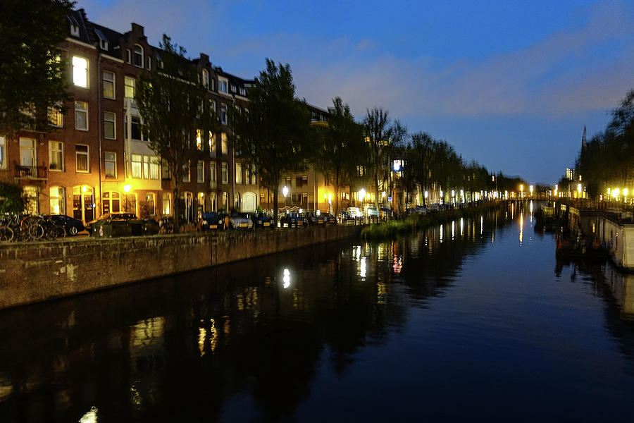 Canal at Night Photograph by Marian Tagliarino